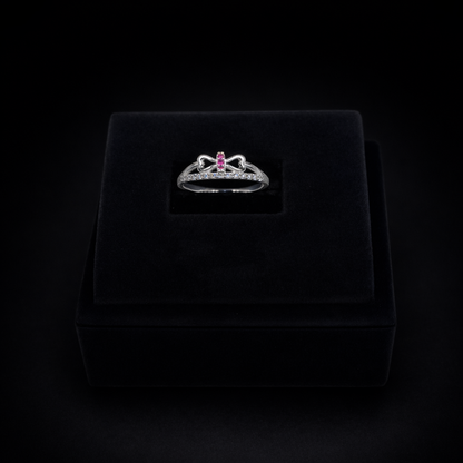 Ruby Bowtie Diamond Ring - Playful Elegance