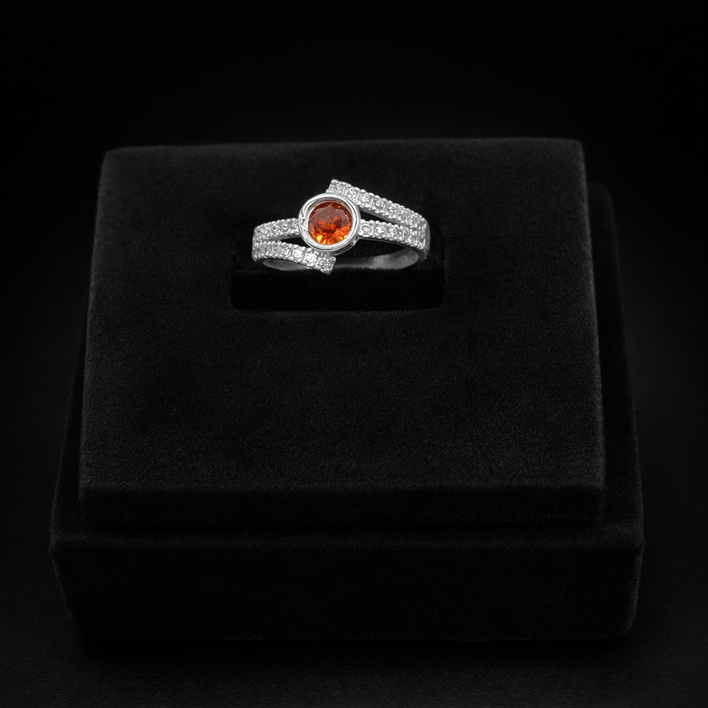 Twist Ruby Pavé Ring - Dynamic Fire Sparkle
