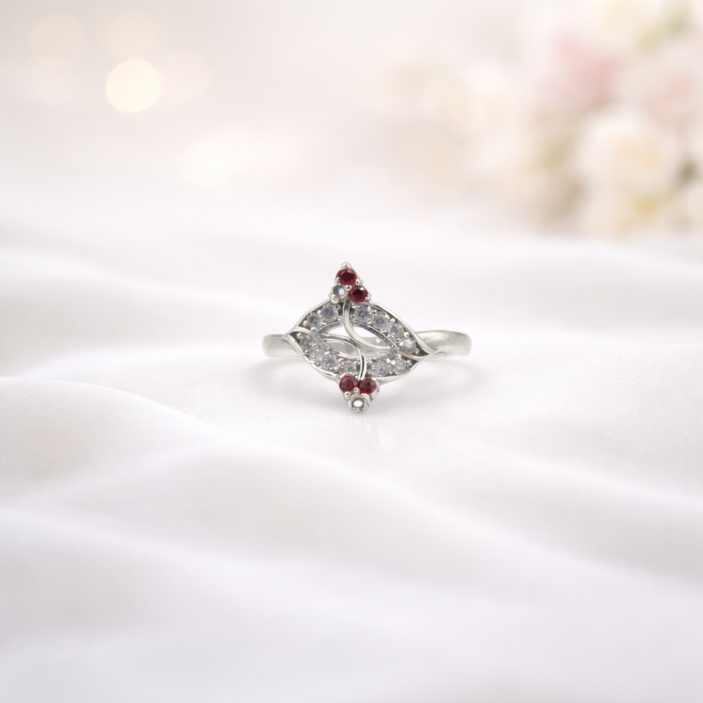 Ruby Lips Kiss Ring - Bold Passion Statement