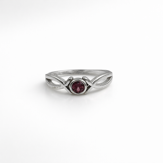 Infinity Ruby Twist Ring - Timeless Passion