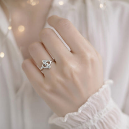 Trinity Pearl Heart Ring - Ethereal Triad Elegance